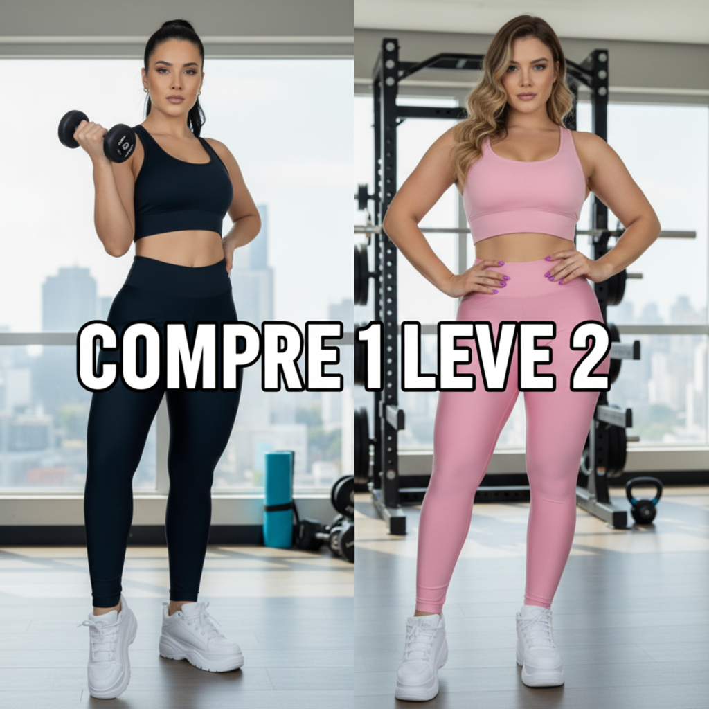 Kit 2 Leggings Suplex Femininas – Modela o Corpo, Valoriza suas Curvas e Não Fica Transparente + Entrega Grátis