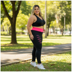Conjunto Fitness Plus Size Feminino Legging e Top Suplex Cintura Alta