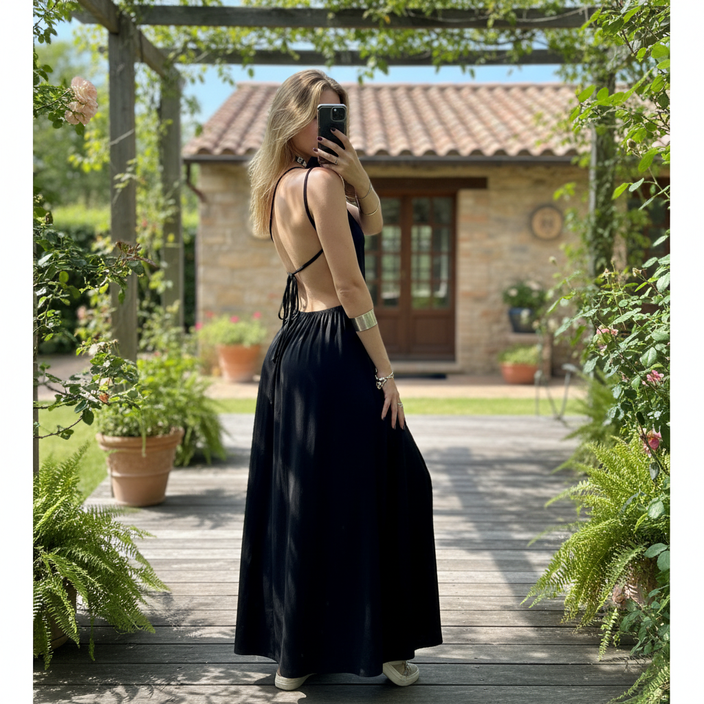 Vestido Longo Feminino Uma Alça com Fenda na Perna Elegante e Sofisticado