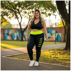 Conjunto Fitness Plus Size Feminino Legging e Top Suplex Cintura Alta