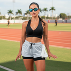 Kit 3 Shorts Femininos Dry Fit 2 em 1 Compressão