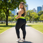 Conjunto Fitness Plus Size Feminino Legging e Top Suplex Cintura Alta