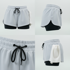 Kit 3 Shorts Femininos Dry Fit 2 em 1 Compressão