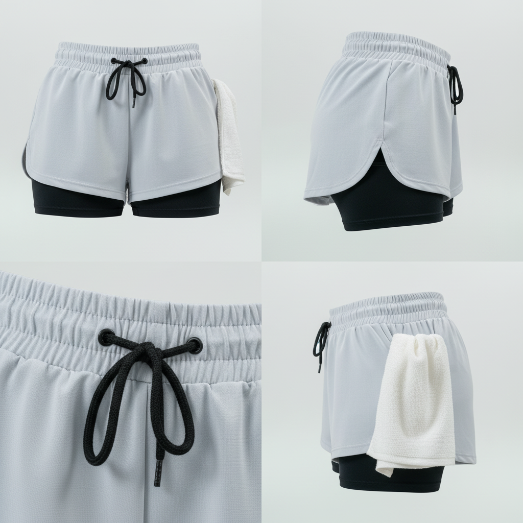 Kit 3 Shorts Femininos Dry Fit 2 em 1 Compressão