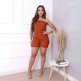 Conjunto Feminino Assimétrico Blusa Shorts