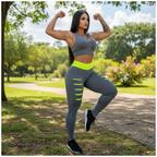 Conjunto Feminino Calça Legging Detonada e Top Fitness para Academia Treino