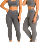 Kit 2 Calças Legging Feminina Cintura Alta Zero Transparência Academia Fitness Confortável