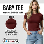 Kit 3 Baby Tee Feminina – Slim Fit, Confortável e que Valoriza Seu Corpo + Entrega Grátis
