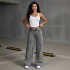 calça jeans wide leg feminina, calça jeans feminina cintura alta, calça jeans marmorizada, calça jeans pantalona feminina, calça jeans boca larga, wide leg feminina, pantalona jeans feminina, jeans feminino estilo urbano, calça feminina moderna, calça jeans alta modelagem, jeans feminino marmorizado, calça jeans boca larga cintura alta