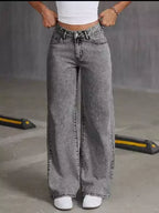 calça jeans wide leg feminina, calça jeans feminina cintura alta, calça jeans marmorizada, calça jeans pantalona feminina, calça jeans boca larga, wide leg feminina, pantalona jeans feminina, jeans feminino estilo urbano, calça feminina moderna, calça jeans alta modelagem, jeans feminino marmorizado, calça jeans boca larga cintura alta
