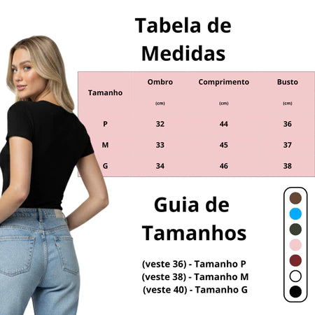 Kit 3 Baby Tee Feminina – Slim Fit, Confortável e que Valoriza Seu Corpo + Entrega Grátis